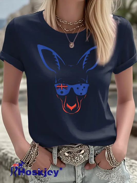 Women’s Australian short-sleeved T-shirt Navy Blue / S