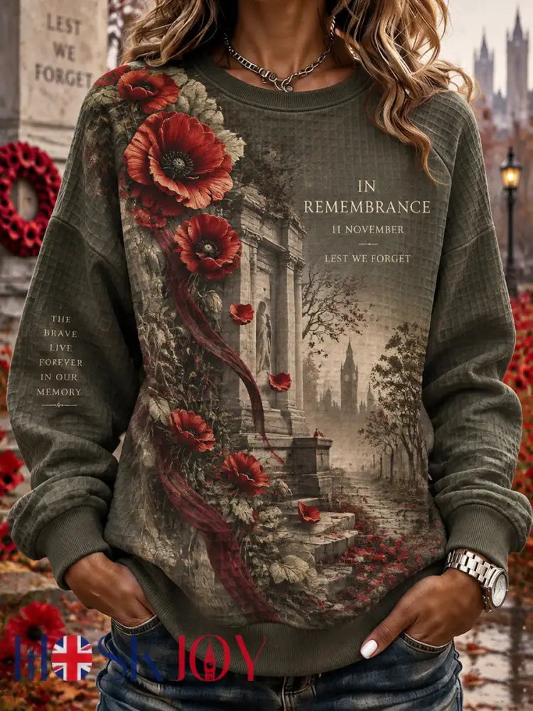 Women’s British Remembrance Day Printed Sweatshirt - A / S