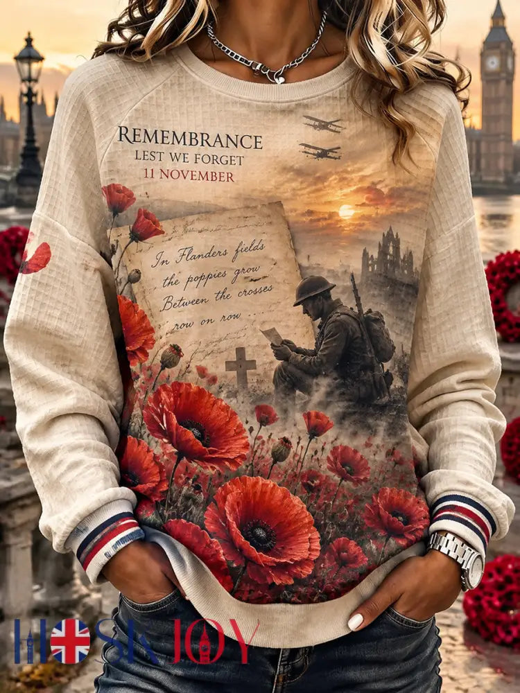 Women’s British Remembrance Day Printed Sweatshirt - A / S