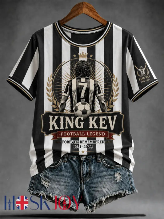 Women’s England Football Lover Legend King Kev Rip Printed short-sleeved T-shirt - As picture / S