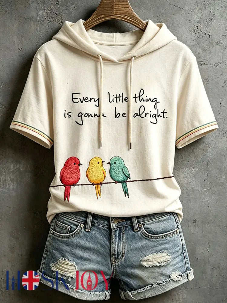 Women’s Every Little Thing Is Gonna Be All Right Sweatshirt - Creamy-White / S