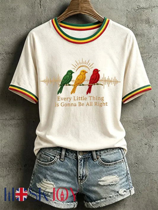 Women’s Every Little Thing Is Gonna Be All Right T-Shirt - Creamy-White / S