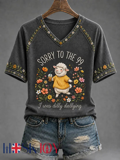 Women’s Funny Christian I Was Dilly Dallying Short Sleeve T-shirt - As picture / S