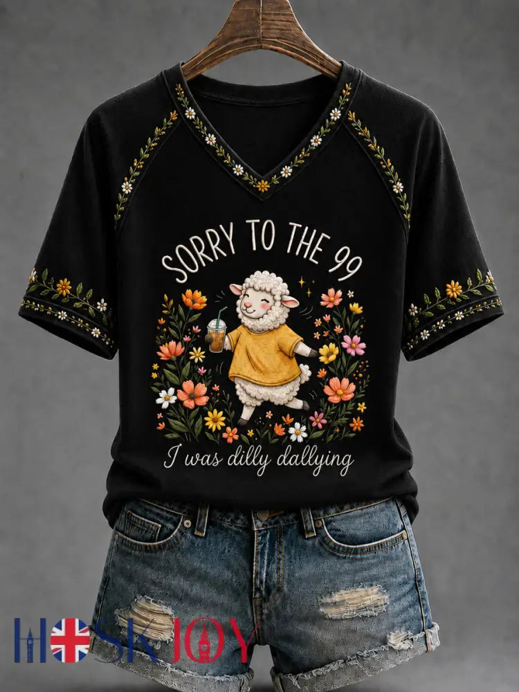 Women’s Funny Christian I Was Dilly Dallying Short Sleeve T-shirt - Black / S
