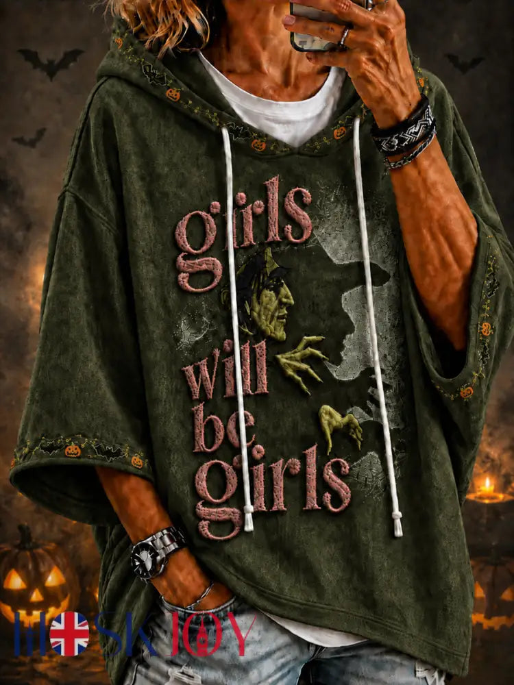 Women’s Halloween WITCH Hoodie - Green / S