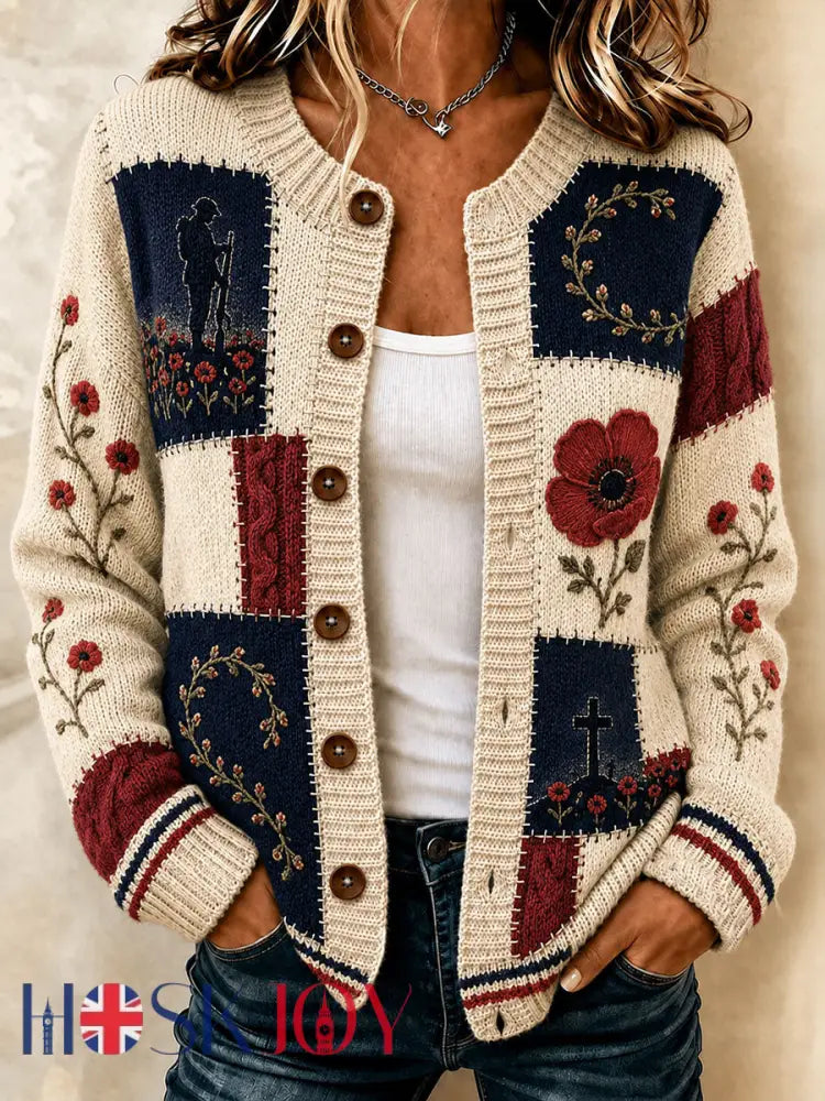 Women’s Lest We Forget Cardigan - As picture / S