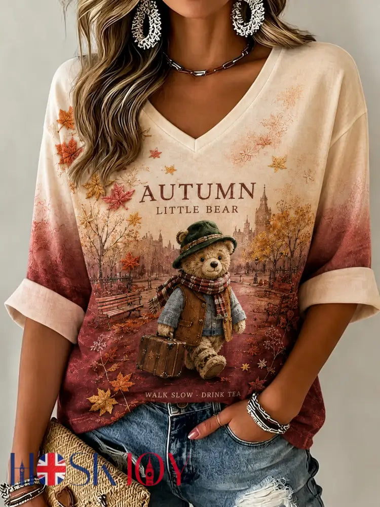 Women’s Paddington Bear Linen Short-Sleeved T-Shirt - A / S