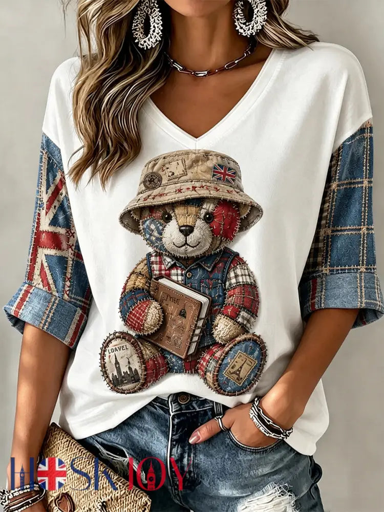 Women’s Paddington Bear Linen Short-Sleeved T-Shirt - A / S