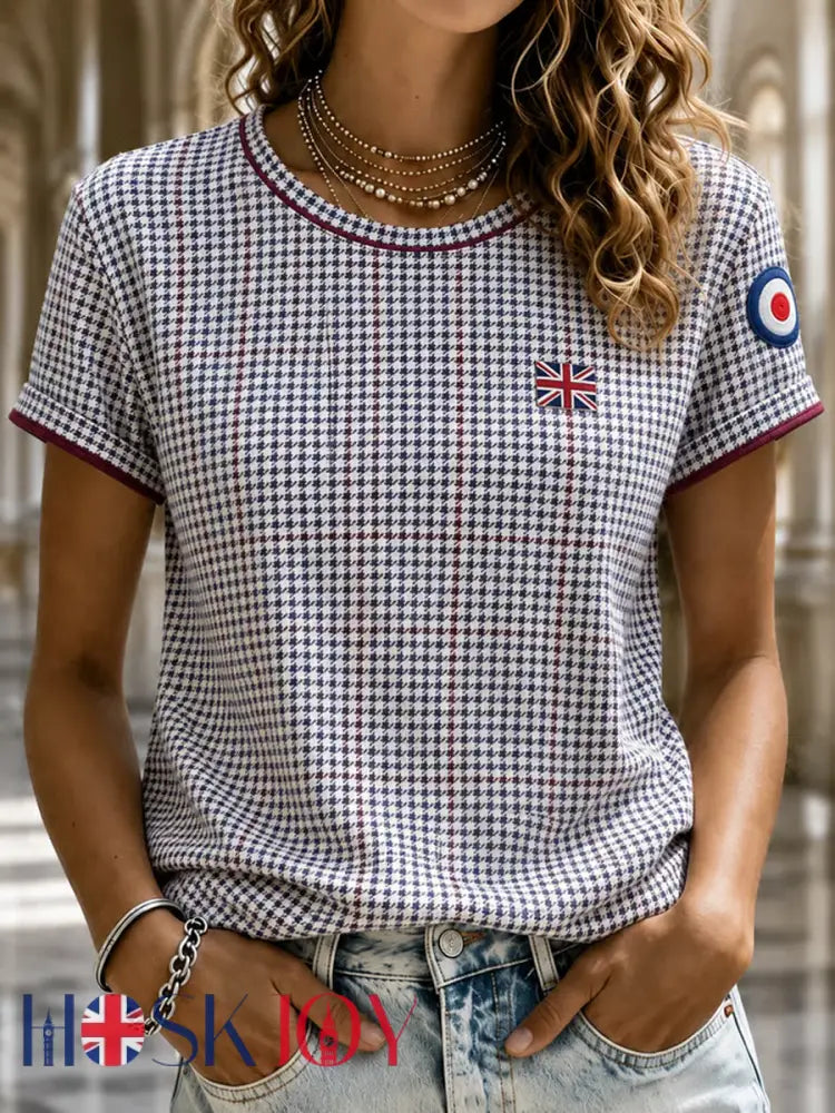 Women’s Mods Culture UK Music Lover Business Style Printed short-sleeved T-shirt - As picture / S