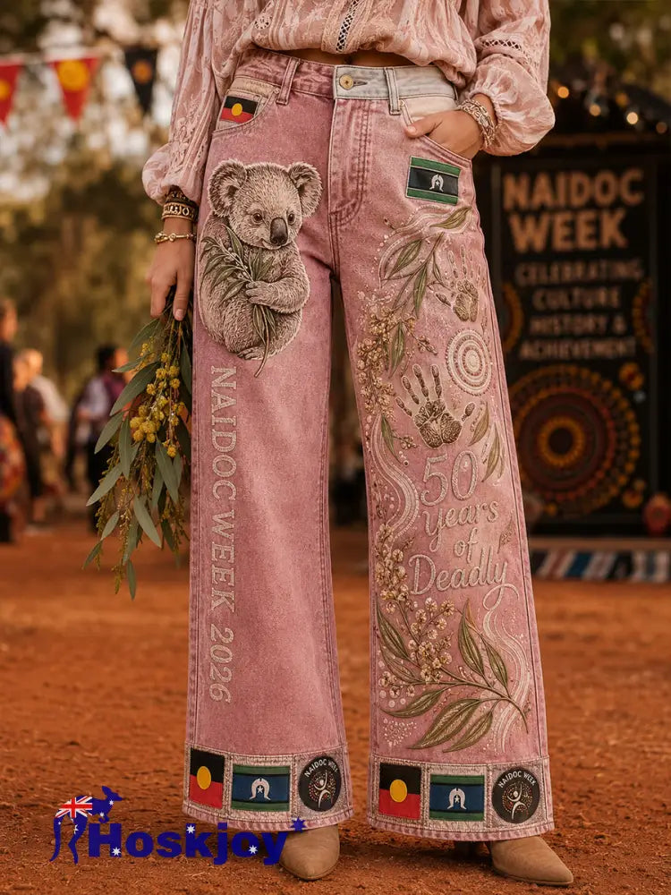 Women’s Naidoc Week Art Print Flared Trousers - A / S