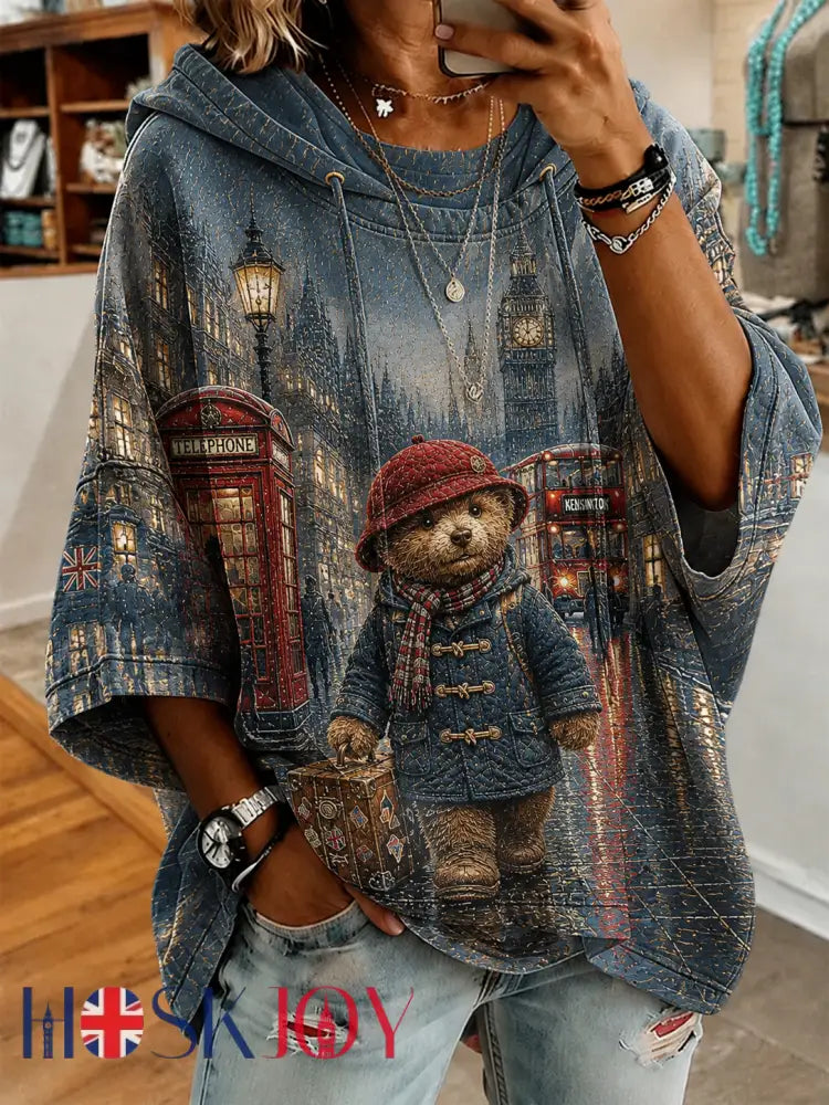 Women’S Paddington Bear Short-Sleeve Hoodie - A / S