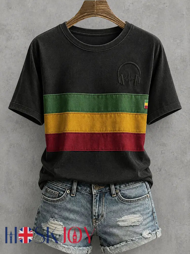 Women’s Reggae Inspired T-Shirt - Black / S