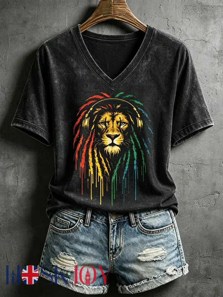 Women’s Reggae Inspired T-Shirt - Black / S
