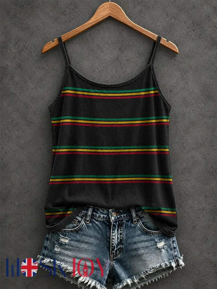 Women’s Reggae Inspired Tank Top - Black / S