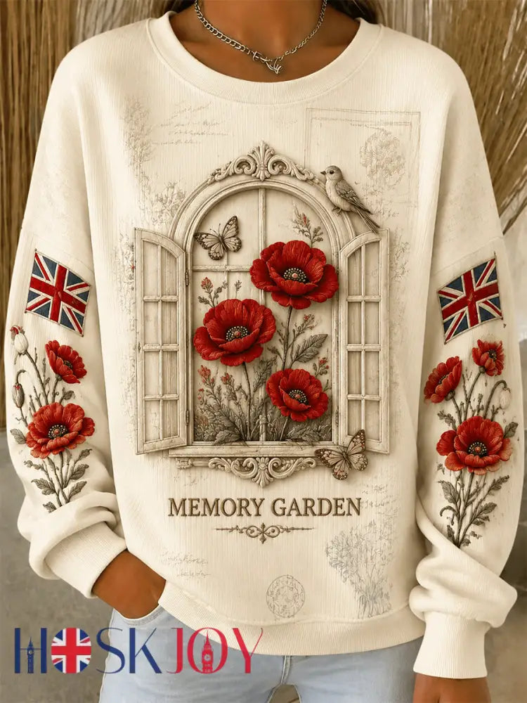 Women’s Remembrance Day Lest We Forget Long-Sleeve Sweatshirt - Apricot / S