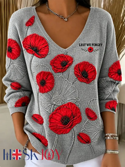 Women’s Remembrance Day Lest We Forget T-shirt - Gray / S