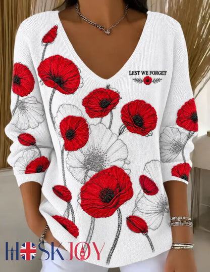 Women’s Remembrance Day Lest We Forget T-shirt - White / S