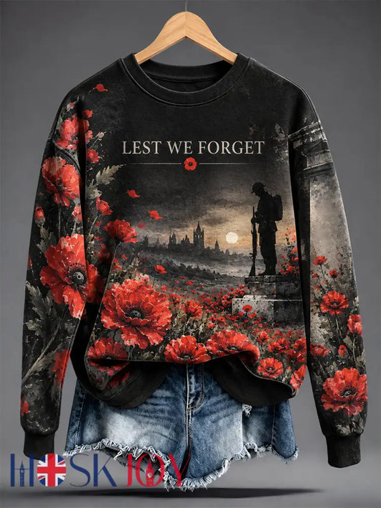 Women’s Remembrance Day Print Sweatshirt - As picture / S