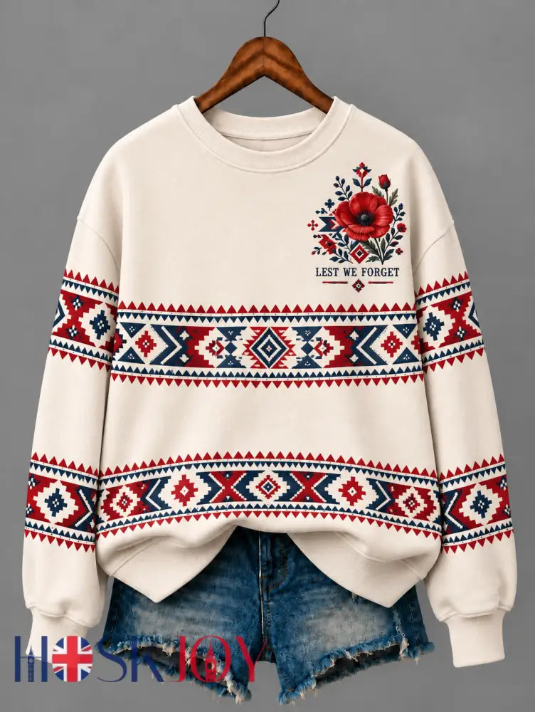 Women’s Remembrance Day Regular Sweatshirt - Creamy-White / S