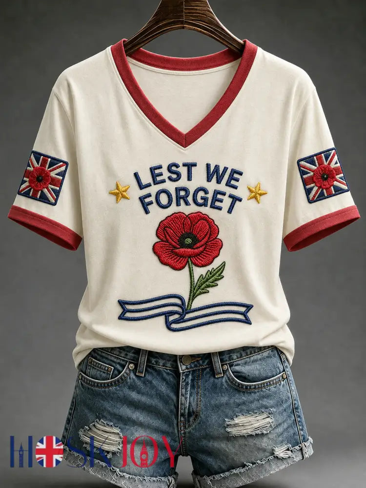 Women’s Remembrance Day Short-sleeved T-shirt - Creamy-White / S