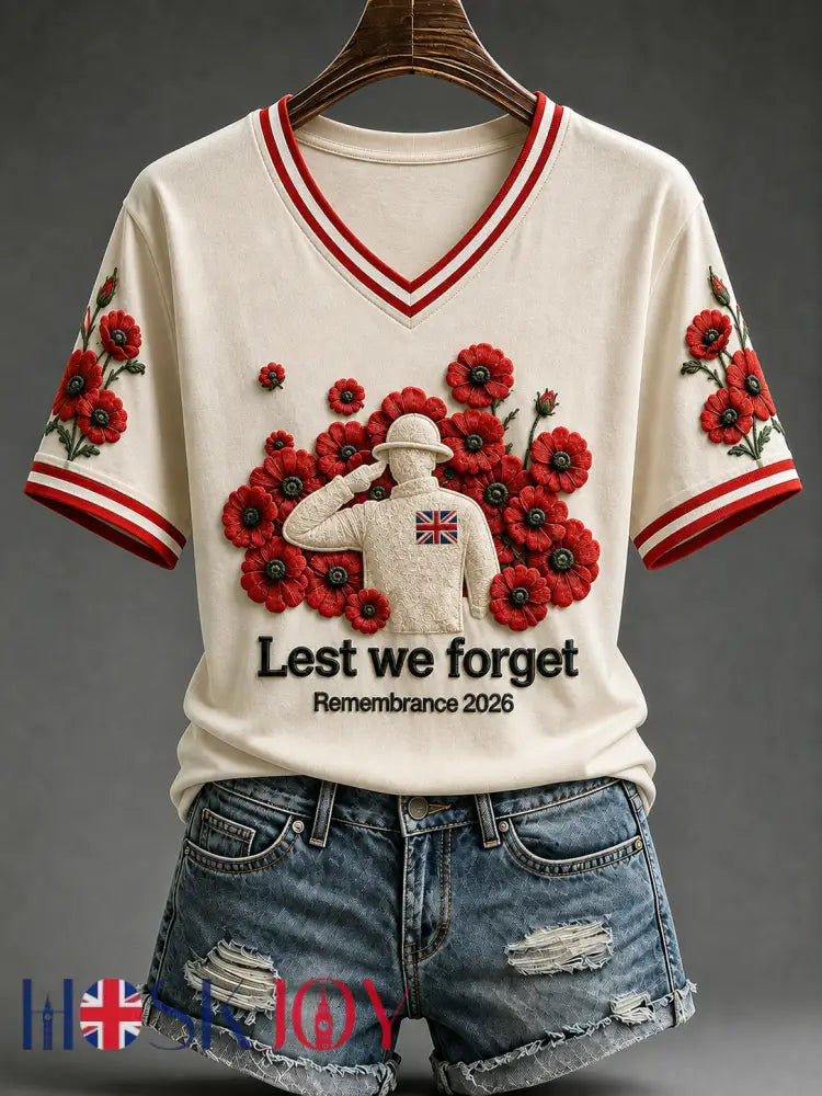 Women’s Remembrance Day Short-sleeved T-shirt - Creamy-White / S