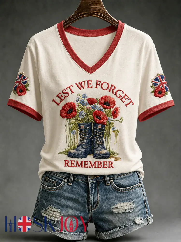 Women’s Remembrance Day Short-sleeved T-shirt - Creamy-White / S