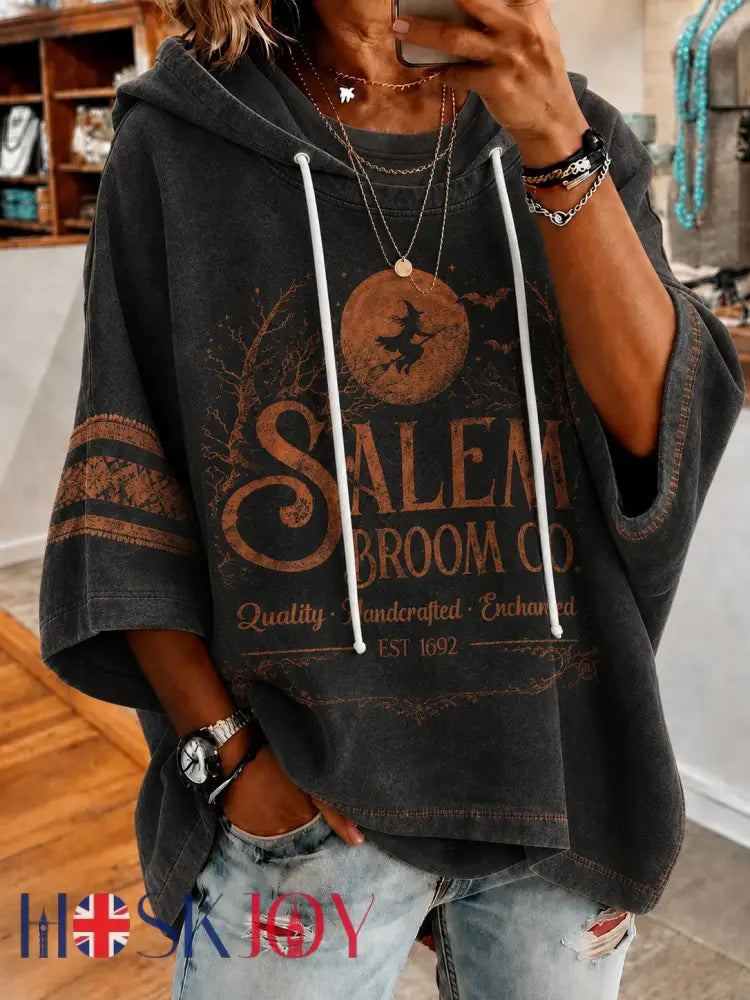 Women’s Salem Broom Company Printed Hoodie - Black / S