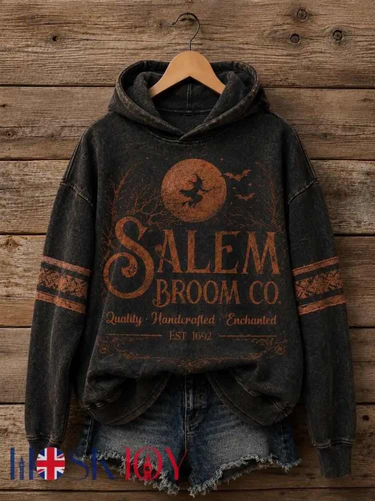 Women’s Salem Broom Company Printed Hoodie - Black / S