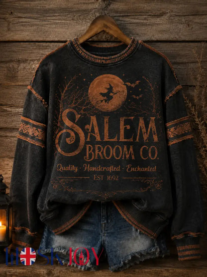 Women’s Salem Broom Company Printed Sweatshirt - Black / S