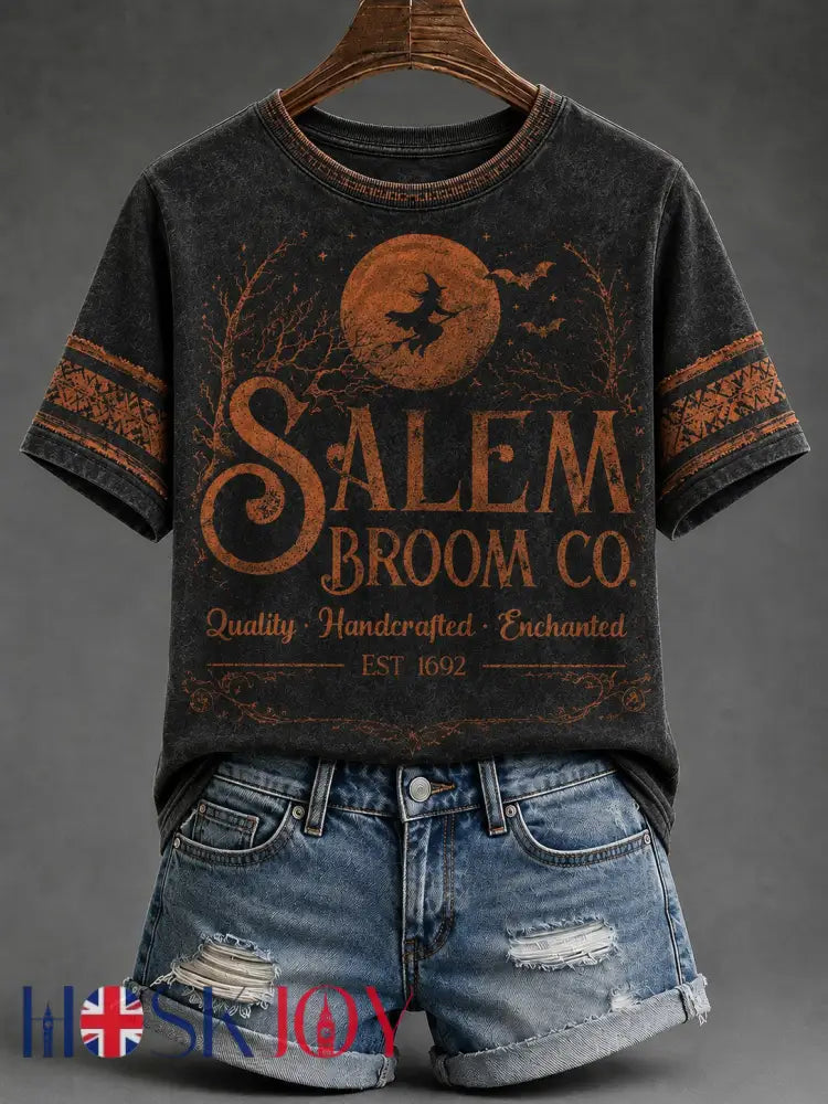 Women’s Salem Broom Company Printed T-shirt - Black / S