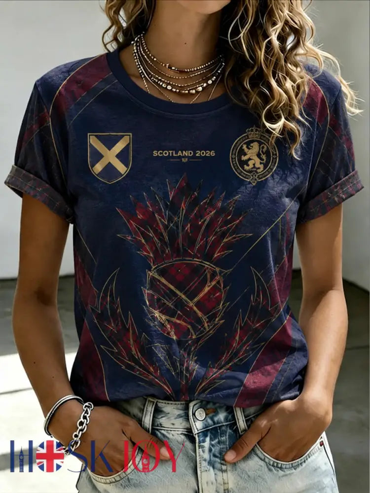 Women’s Scotland Printed short-sleeved T-shirt - As picture / S