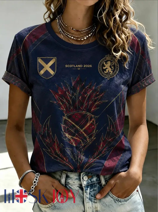 Women’s Scotland Printed short-sleeved T-shirt - As picture / S