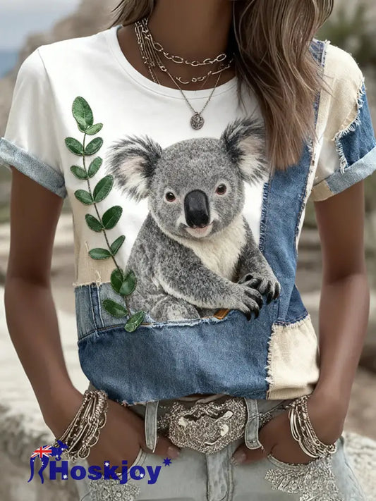 Women’s Vintage Australian Holiday Casual Comfortable T-shirt A / S