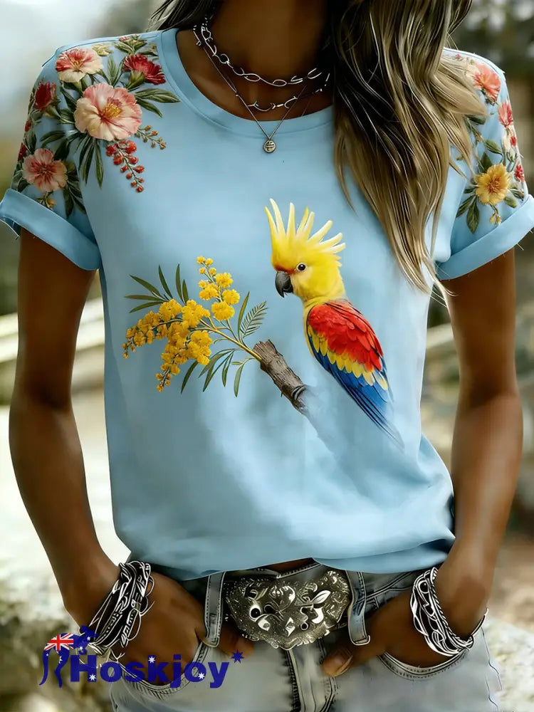 Women’s Vintage Australian Holiday Casual Comfortable T-shirt A / S