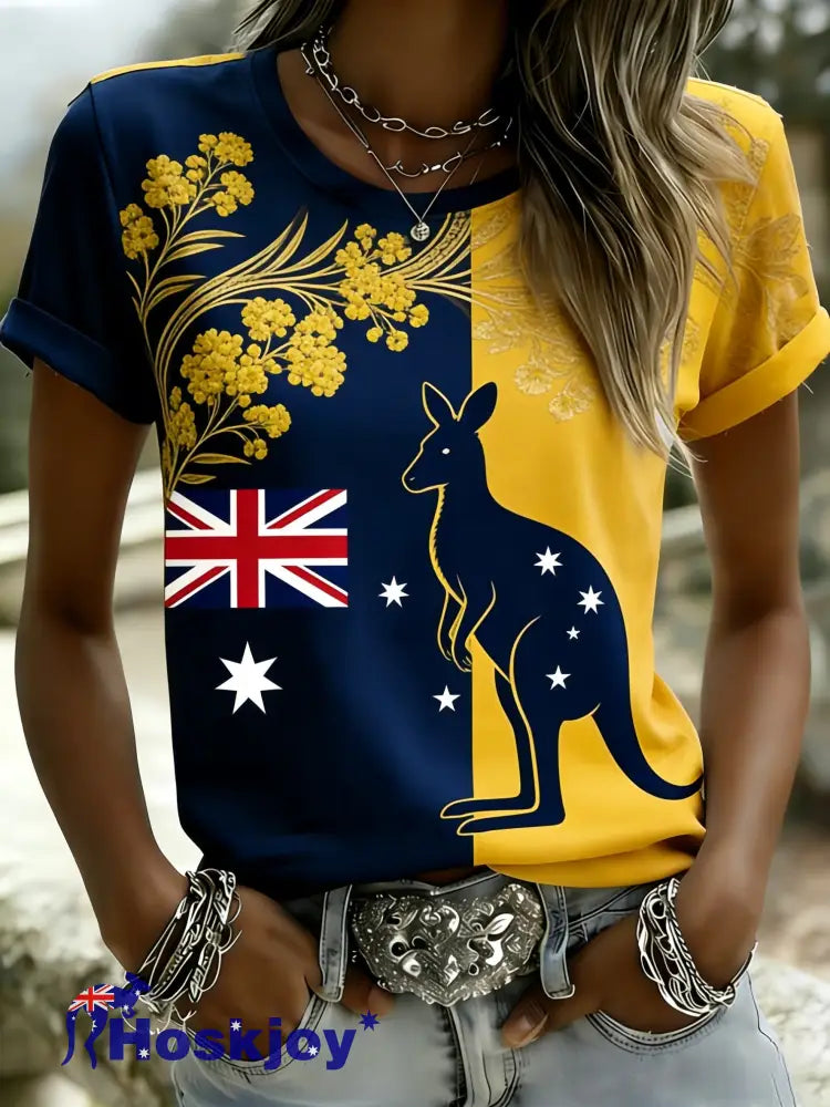 Women’s Vintage Australian Holiday Short-Sleeve T-Shirt Navy Blue / S