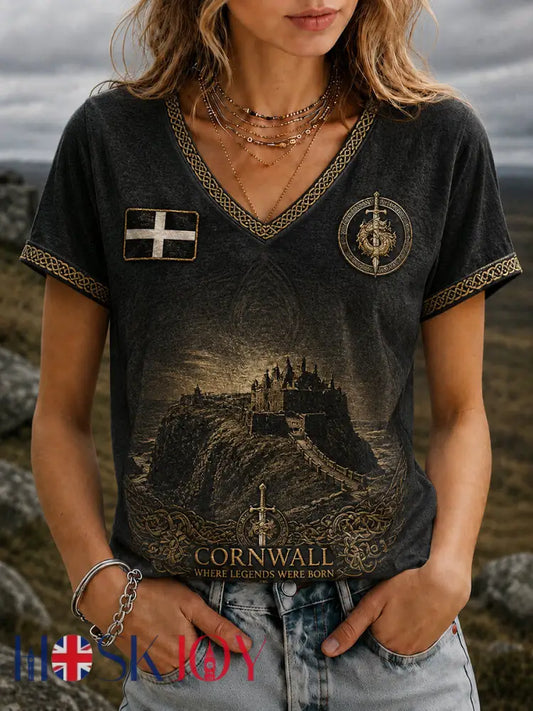 Women’s Vintage Cornwall Arthur Legend Print T-Shirt - As picture / S
