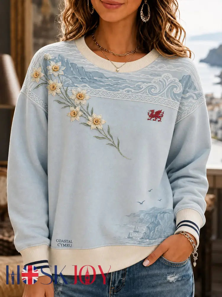 Women’s Wales UK Round neck long sleeve T-shirt - A / S